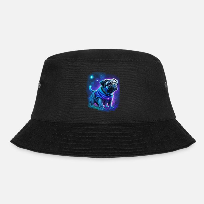 Mystischer Mops Hund - Bucket Hat - Schwarz