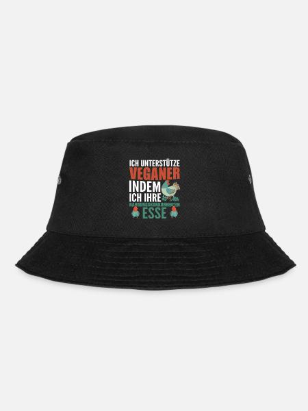 Veganer Vegetarierer Essen - Bucket Hat - Schwarz