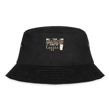 This Public Relations Specialist Runs On Coffee - Bucket Hat - black - Front - Lela (165cm)
