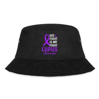 Lupus Awareness Monat - Bucket Hat - Schwarz - Vorne - Lela (165cm)