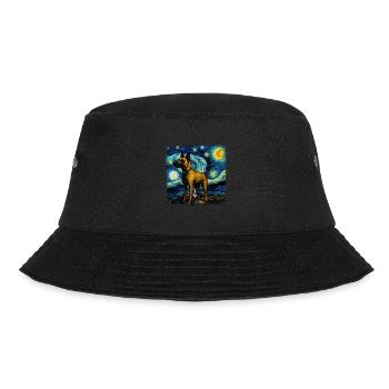 Belgian Malinois Van gogh starry night - Bucket Hat - Schwarz - Vorne - Lela (165cm)