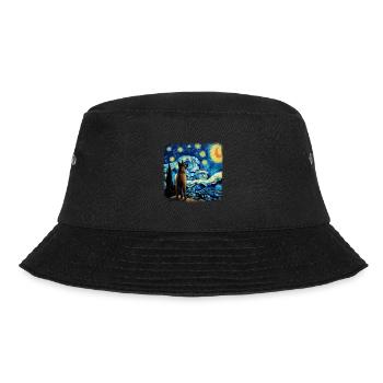 Belgian Malinois Van gogh starry night - Bucket Hat - Schwarz - Vorne - Lela (165cm)