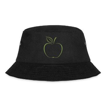 Apfel - Bucket Hat - Schwarz - Vorne - Lela (165cm)