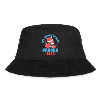 Großer Bruder 2023 Junge Geschwister Geburt - Bucket Hat - Schwarz - Vorne - Lela (165cm)