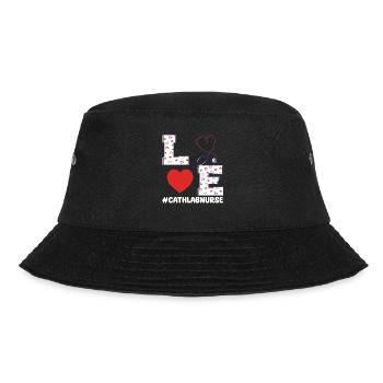 I love cath lab nurse for Valentine's Day - Bucket Hat - black - Front - Lela (165cm)