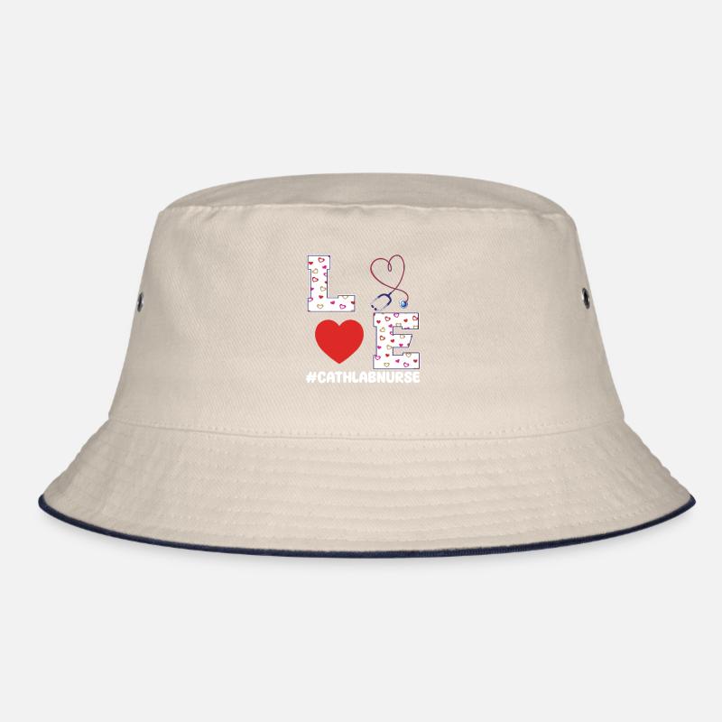 I love cath lab nurse for Valentine's Day Bucket Hat