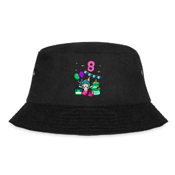 With Mermaid - Girl Birthday 8 Years - Bucket Hat - black - Front - Lela (165cm)