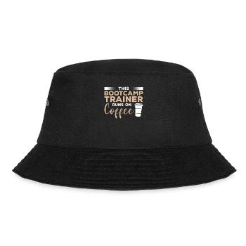 Dieser Bootcamp-Trainer läuft auf Kaffeetraining - Bucket Hat - Schwarz - Vorne - Lela (165cm)
