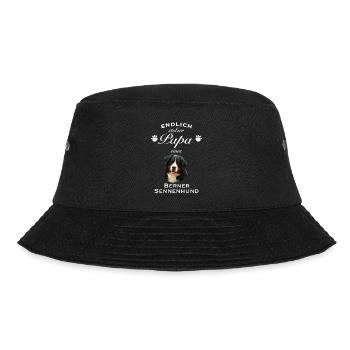 Endlich stolzer Papa - Berner Sennenhund - Bucket Hat - Schwarz - Vorne - Lela (165cm)