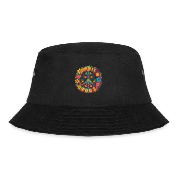 Flower Power Hippie Birthday - April 2002 - Bucket Hat - black - Front - Lela (165cm)