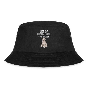 Irish Soft Coated Wheaten Terrier - Bucket Hat - Schwarz - Vorne - Lela (165cm)