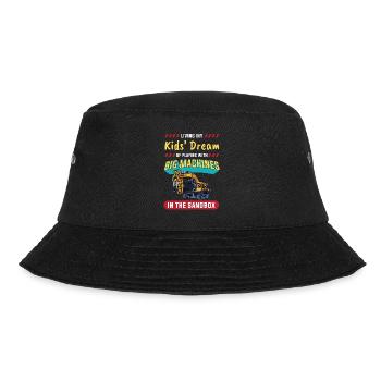 Lustiger Bagger und Baustelle Baggerfahrer - Bucket Hat - Schwarz - Vorne - Lela (165cm)