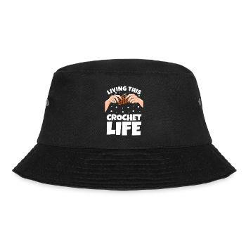 Living This Crochet Life - Bucket Hat - black - Front - Lela (165cm)