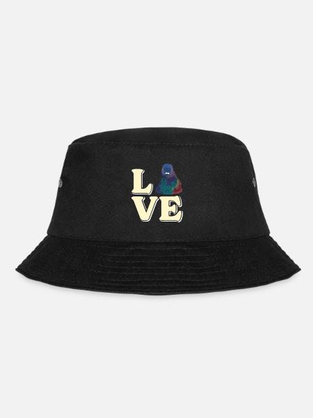LOVE Tauben I Freaking Love Pigeons Tauben Shirt - Bucket Hat - Schwarz
