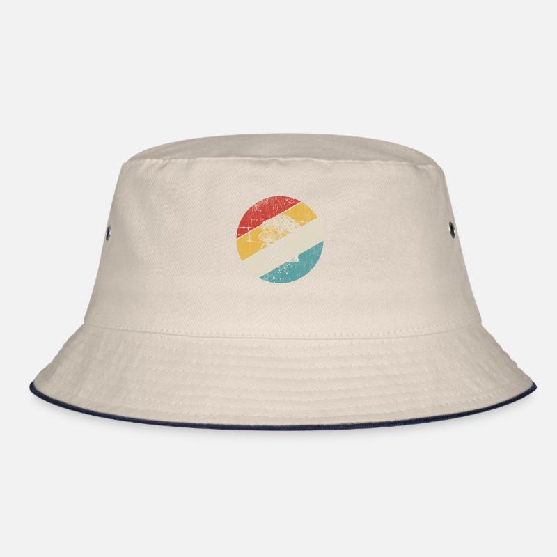 Mushroom Mushrooms Boletus Toadstool Retro Gift Bucket Hat