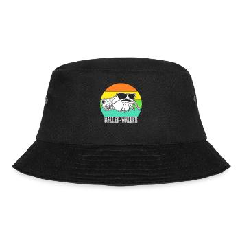 Waller Angeln Angel Angler Fischer - Bucket Hat - Schwarz - Vorne - Lela (165cm)
