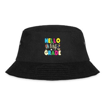 Hello 1st Grade Back To School First Day - Bucket Hat - black - Front - Lela (165cm)