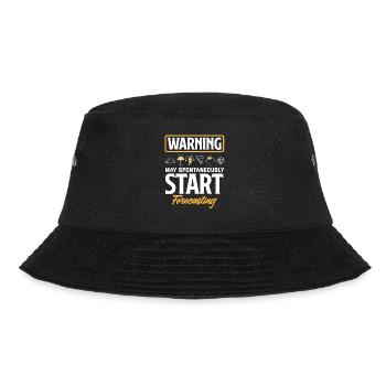 Meteorologe Meteorologie Sturmjäger Geschenk - Bucket Hat - Schwarz - Vorne - Lela (165cm)