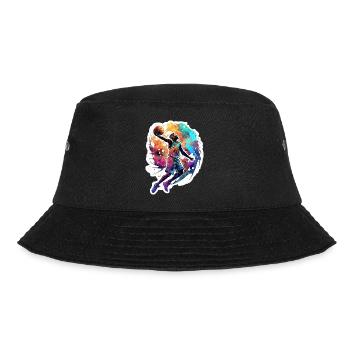 Basketballspieler - Bucket Hat - Schwarz - Vorne - Lela (165cm)