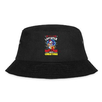 Funny Snowman Season Winter Christmas Snowman Joy - Bucket Hat - Schwarz - Vorne - Lela (165cm)