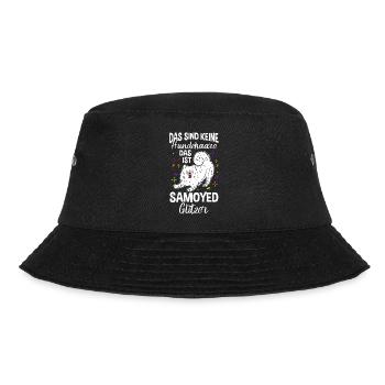 Das Sind Keine Hunde Haare Das Ist Samojede Glitze - Bucket Hat - Schwarz - Vorne - Lela (165cm)