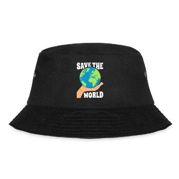 Save the World Umweltschutz - Bucket Hat - Schwarz - Vorne - Lela (165cm)