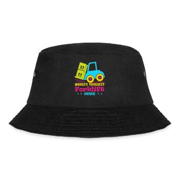 World's Toughest Forklift Driver Forklift Operator - Bucket Hat - Schwarz - Vorne - Lela (165cm)
