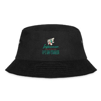 Influencer, It's Not Social Media Addiction 2 - Bucket Hat - Schwarz - Vorne - Lela (165cm)