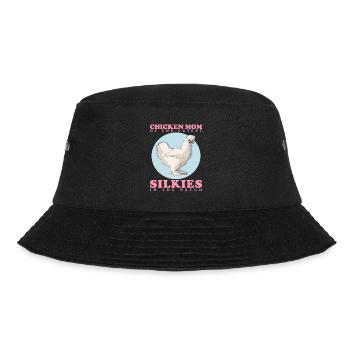 Silk Chicken Mom Silkie Chicken Silk Chickens Gift - Bucket Hat - black - Front - Lela (165cm)