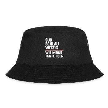 Patentante Neffe Nichte Tante - Bucket Hat - Schwarz - Vorne - Lela (165cm)