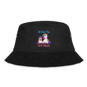 Einhorn Geschwister Ich Werde Eine Große Schwester - Bucket Hat - Schwarz - Vorne - Lela (165cm)
