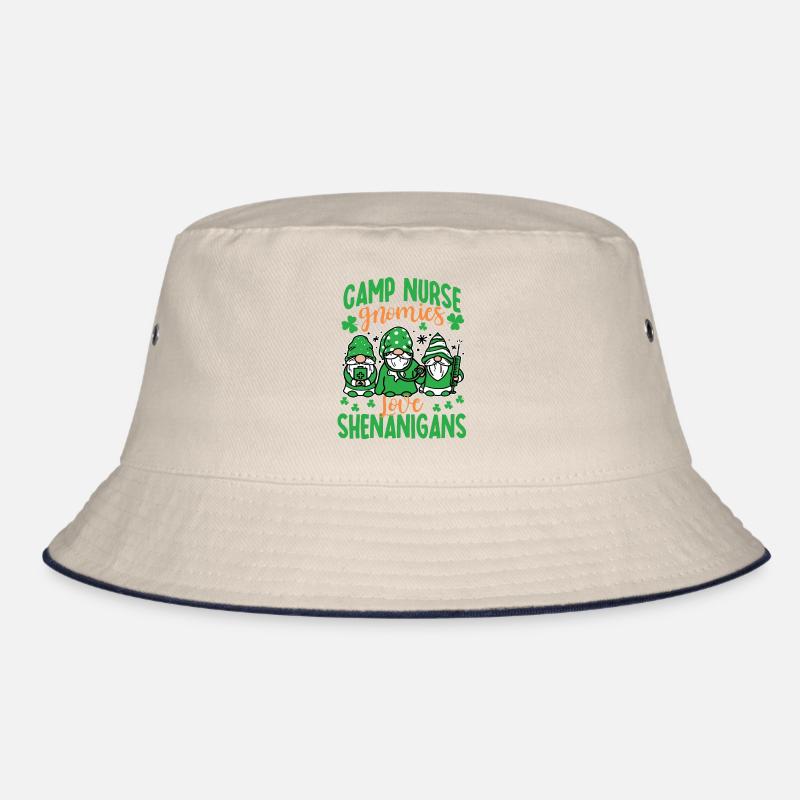 Lagerkrankenschwester Gnomies St. Patrick's Day Bucket Hat