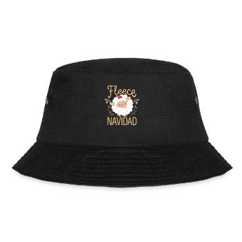 Fleece Feliz Navidad Llama Christmas Sheep - Bucket Hat - black - Front - Lela (165cm)
