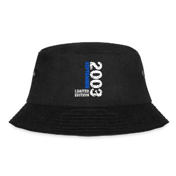 2003 September Limited Edition 20. Geburtstag Deko - Bucket Hat - Schwarz - Vorne - Lela (165cm)