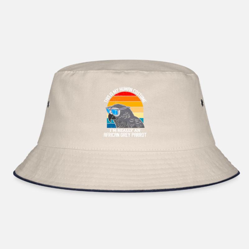 African Grey Parrot This is my Human Costume Bucket Hat