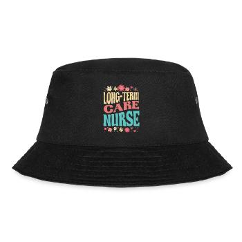 Long Term Care Nurse Flower Outfit - Bucket Hat - black - Front - Lela (165cm)