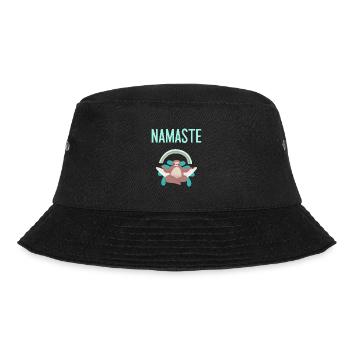 Lustiges Yoga und Faultier Namaste - Bucket Hat - Schwarz - Vorne - Lela (165cm)