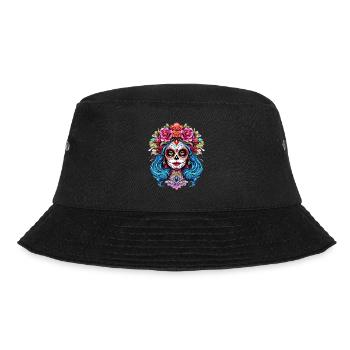 Beautiful Floral Decoration La Catrina Dia De Los - Bucket Hat - black - Front - Lela (165cm)
