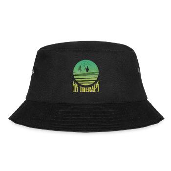 Fliegenfischen My Therapy Fischjagd Angler - Bucket Hat - Schwarz - Vorne - Lela (165cm)