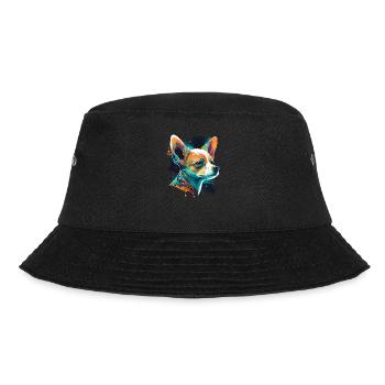 Chihuahua | Colorful Art Dog Puppy - Bucket Hat - black - Front - Lela (165cm)