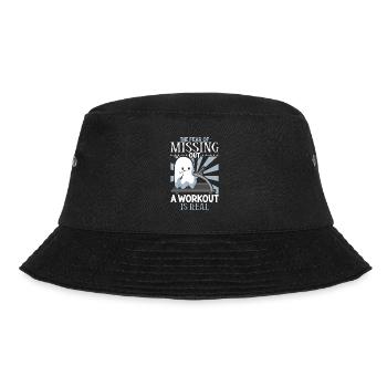 Bodybuilding Powerlifting Gewichtheben Fitness - Bucket Hat - Schwarz - Vorne - Lela (165cm)