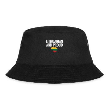 Lithuanian And Proud Karte Litauen Flagge Litauer - Bucket Hat - Schwarz - Vorne - Lela (165cm)