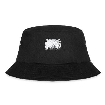 Wald in der Nacht Natur Blätter Umwelt - Bucket Hat - Schwarz - Vorne - Lela (165cm)