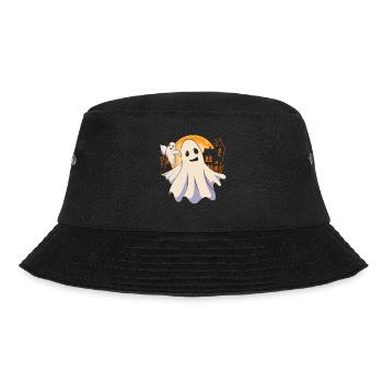 Cute Ghost Halloween Costume Gift Ghost - Bucket Hat - black - Front - Lela (165cm)