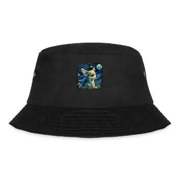 Chihuahua | Van Gogh Art Starry Night Beautiful - Bucket Hat - black - Front - Lela (165cm)
