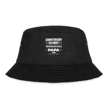 Papa Familie Papas Geschenk - Bucket Hat - Schwarz - Vorne - Lela (165cm)