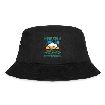 Gleitschirmfliegen Keep Calm Go Paragliding - Bucket Hat - Schwarz - Vorne - Lela (165cm)