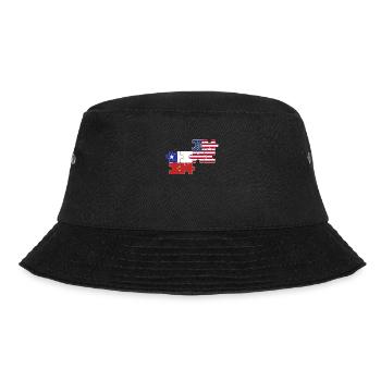Chile USA Flag American Chilean - Bucket Hat - black - Front - Lela (165cm)