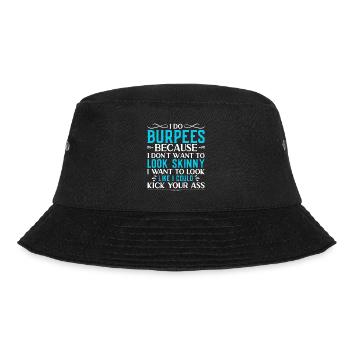 Burpees Exercises Workout - Bucket Hat - black - Front - Lela (165cm)
