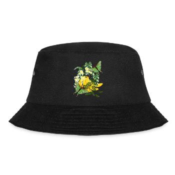Banana with butterflies - Bucket Hat - black - Front - Lela (165cm)